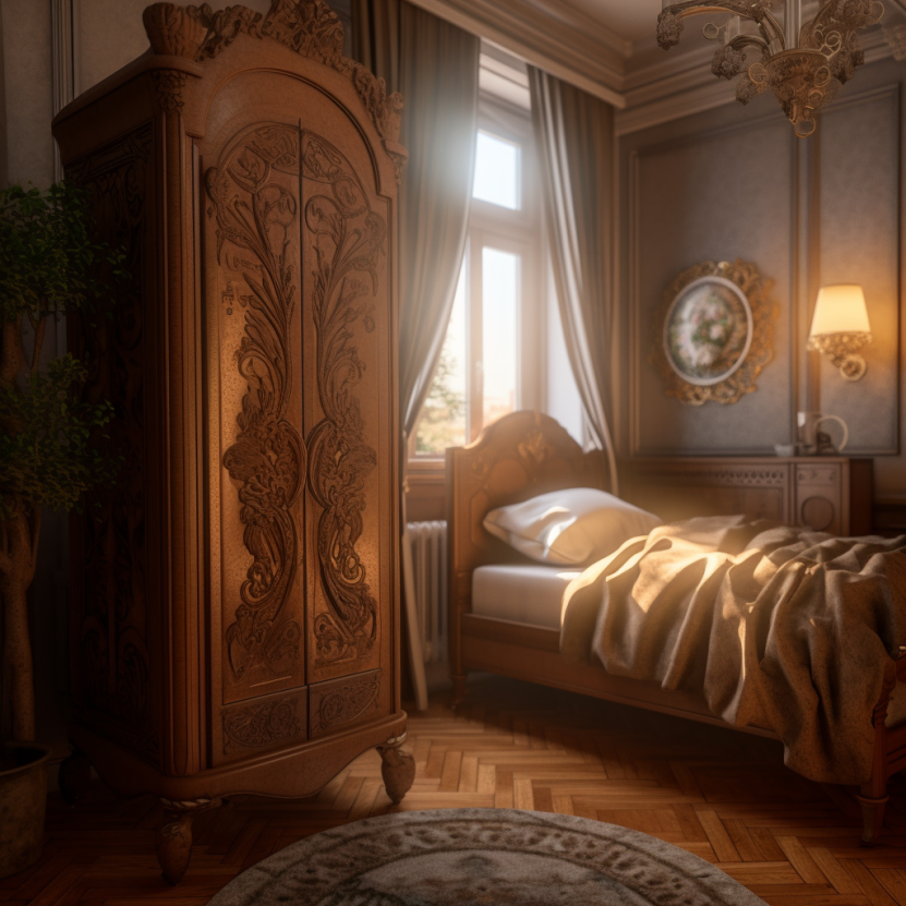 art nouveau bedroom