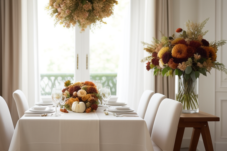 Seasonal transition in a Parisian dining room