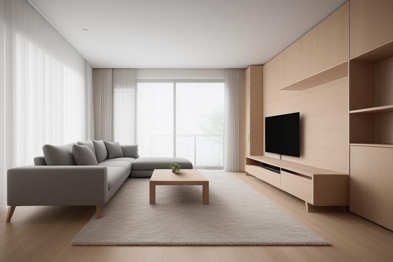 Step-by-step designed Modern Japanese living room